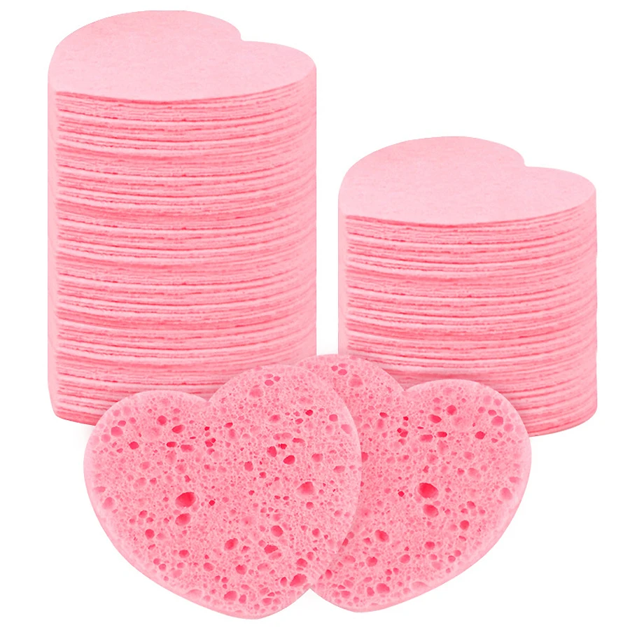 Kiss Beauty Makeup Remover - 5Pcs Cellulose Face Sponges Compressed Facial
