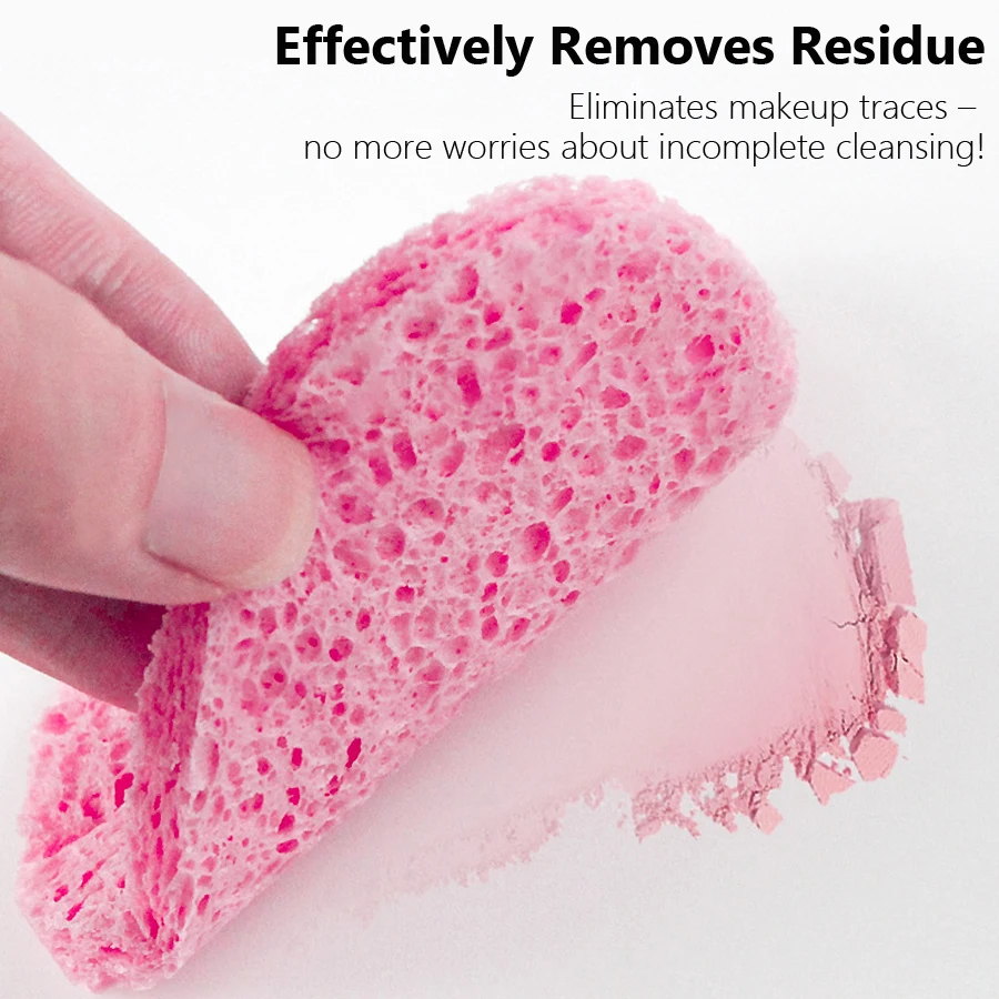 5Pcs Cellulose Face Sponges Co - Kiss Beauty Makeup Remover ulasan dan harga