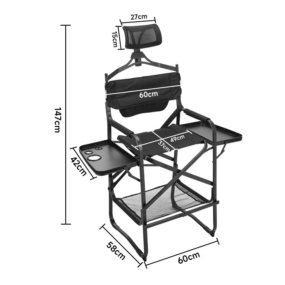 Tall Directors Chair Heavy Dut - Beauty Makeup Desk ulasan dan harga