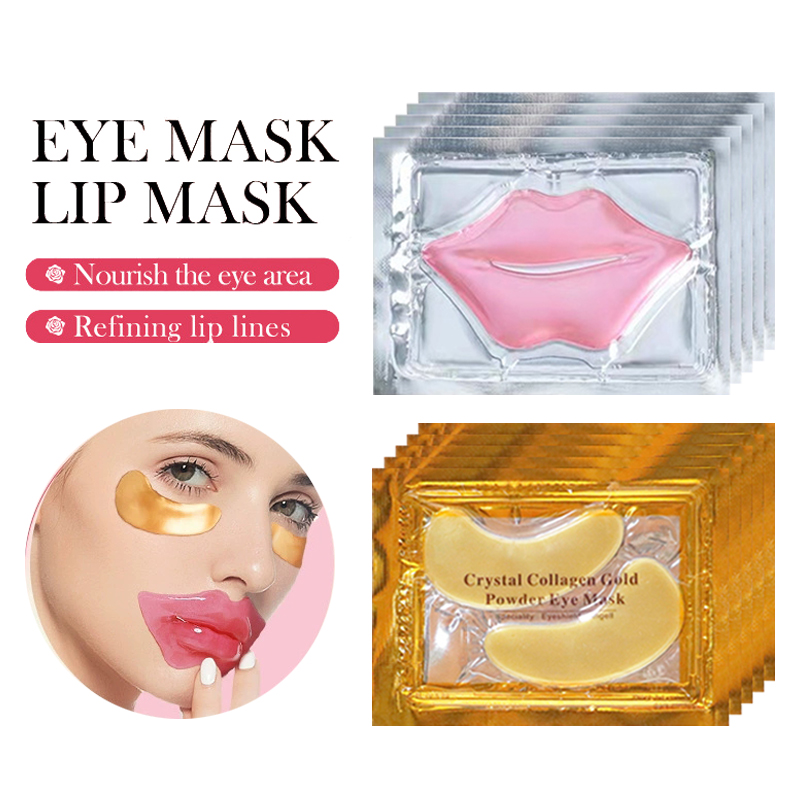 10/20pcs Golden Crystal Collag - Collagen Eye Patch ulasan dan harga