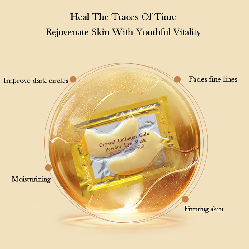 10/20pcs Golden Crystal Collag - Collagen Eye Patch ulasan dan harga