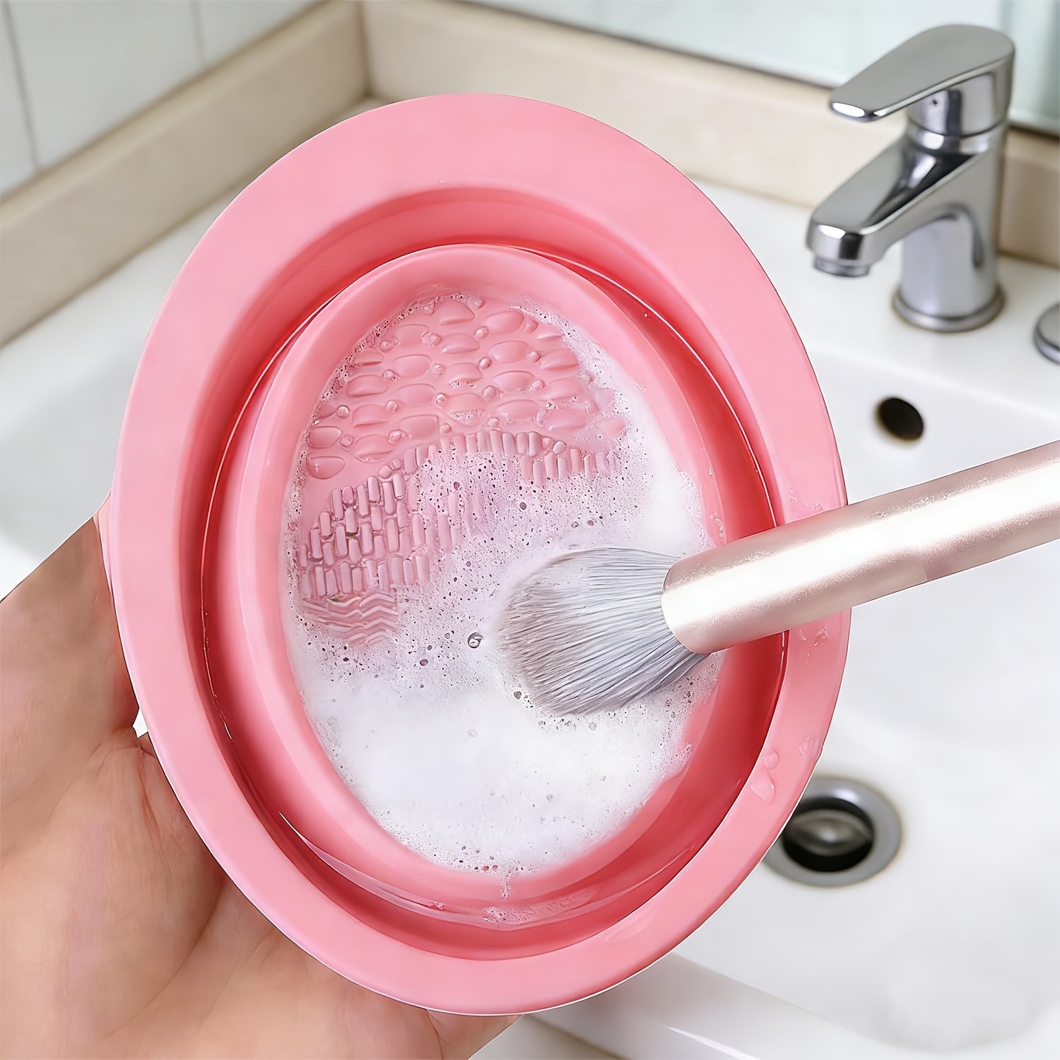 Foldable Silicone Makeup Brush - Makeup Brush Set ulasan dan harga