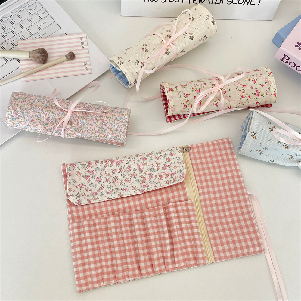 Cottagecore Floral Makeup Brus - Beauty Makeup Bag ulasan dan harga