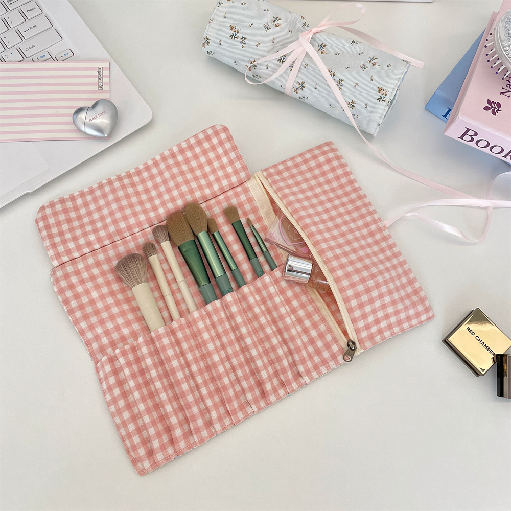 Cottagecore Floral Makeup Brus - Beauty Makeup Bag ulasan dan harga