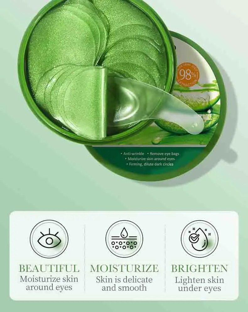 60pcs Aloe Vera Collagen Eye M - Collagen Eye Patch ulasan dan harga