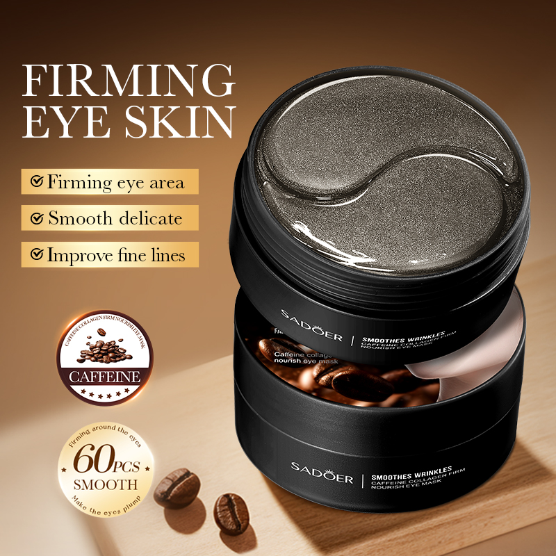 60pcs SADOER Caffeine Crystal  - Collagen Eye Patch ulasan dan harga
