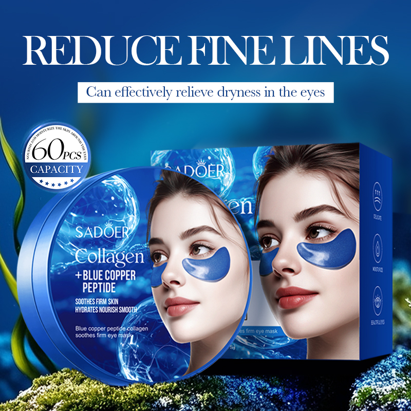 60pcs SADOER Caffeine Crystal  - Collagen Eye Patch ulasan dan harga