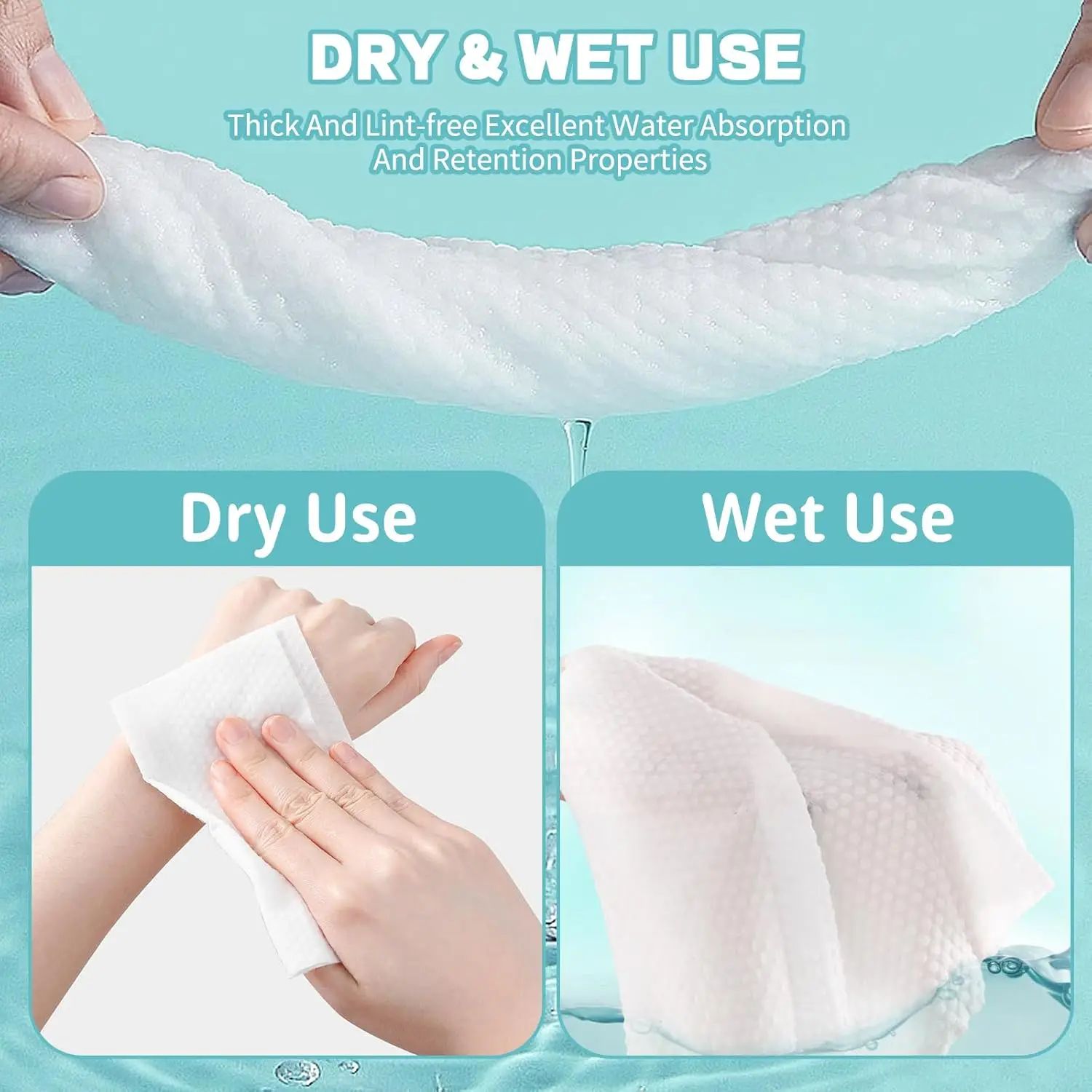 Thick Disposable Facial Towels - Kiss Beauty Makeup Remover ulasan dan harga