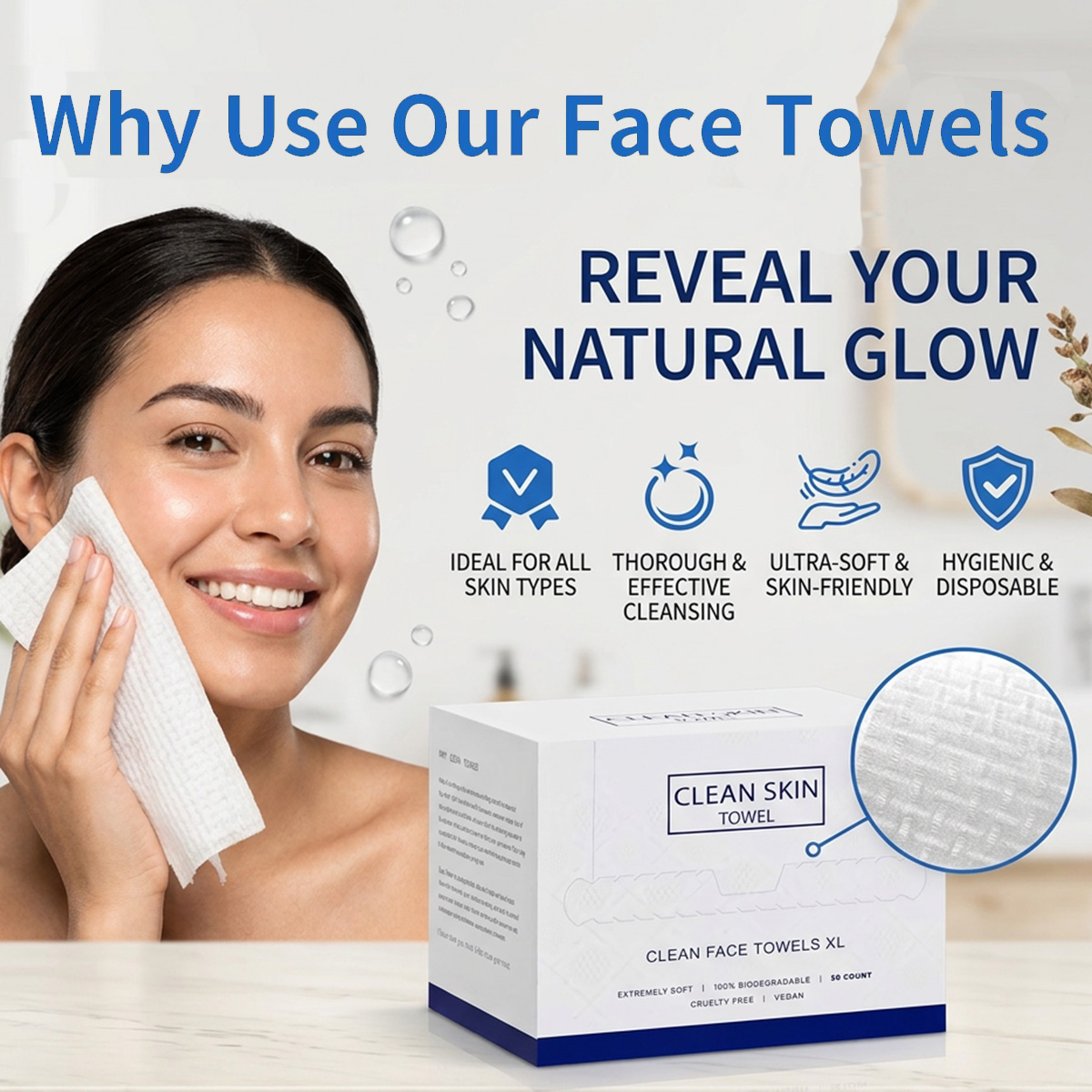 50Pcs/Box Disposable Face Towe - Kiss Beauty Makeup Remover ulasan dan harga