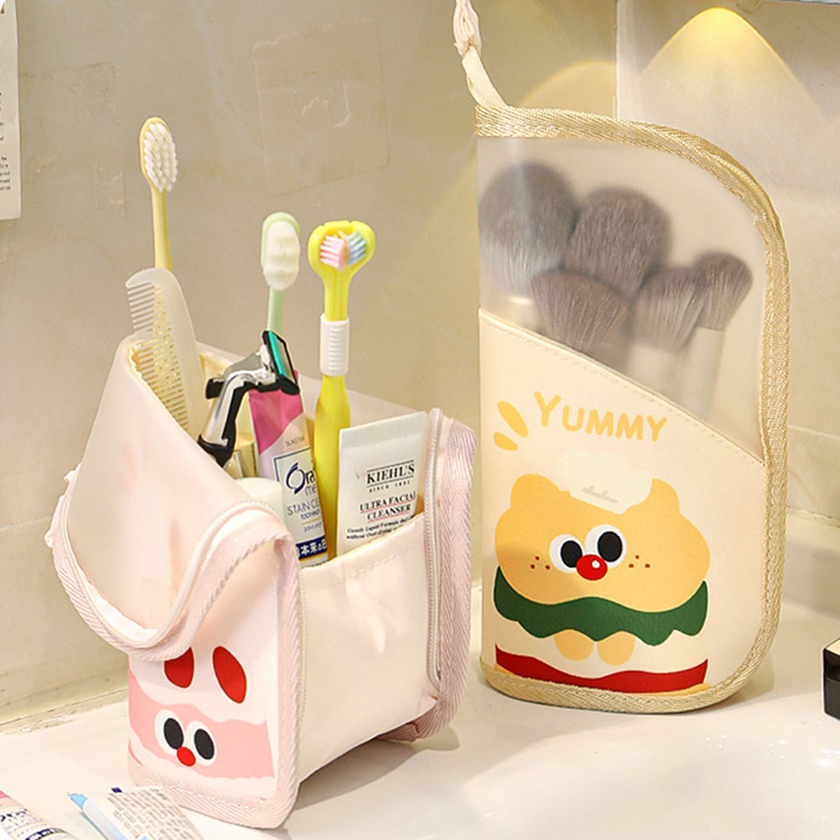 1Pcs Cosmetic Bag Travel Stand - Beauty Makeup Bag ulasan dan harga