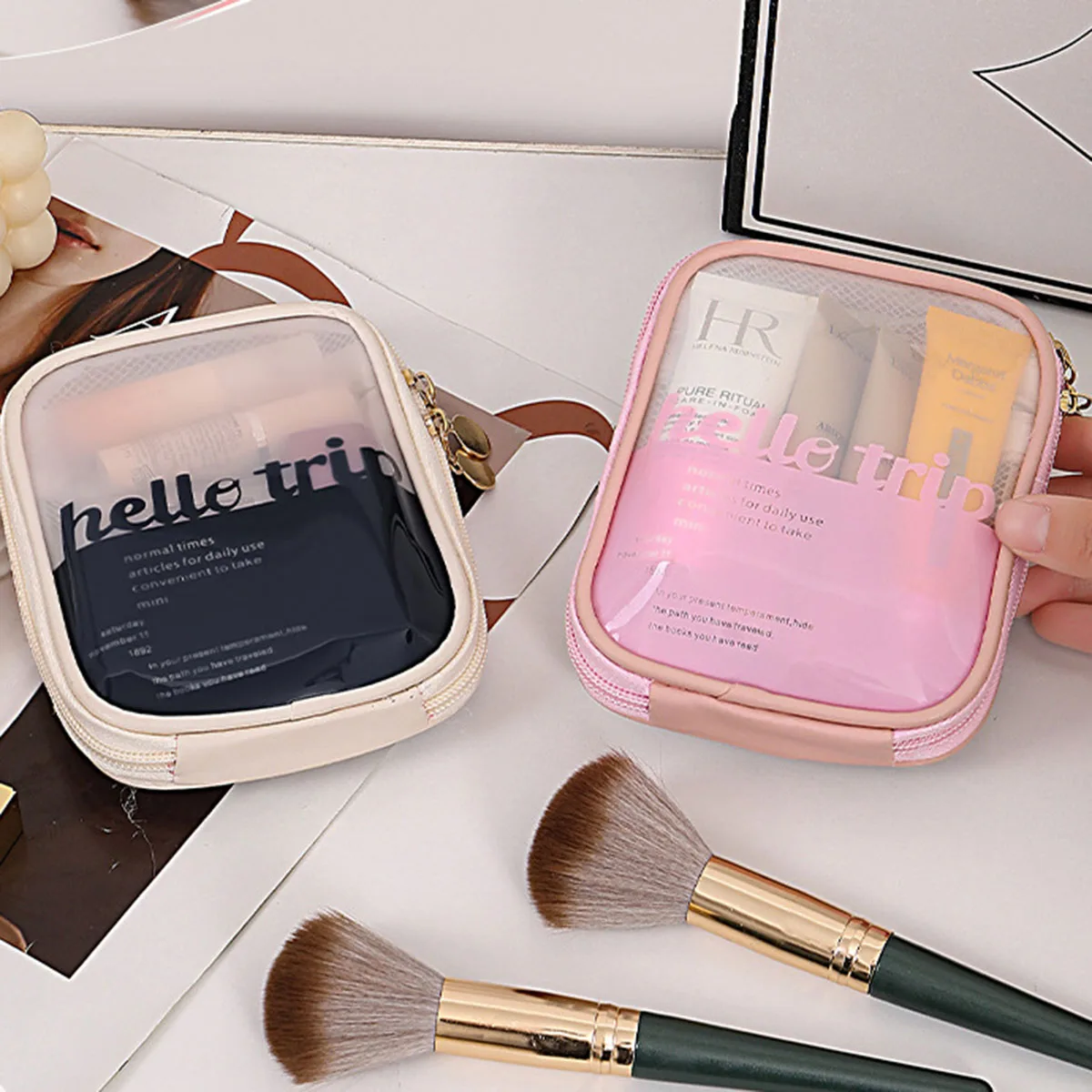 Transparent Portable Cosmetic  - Beauty Makeup Bag ulasan dan harga