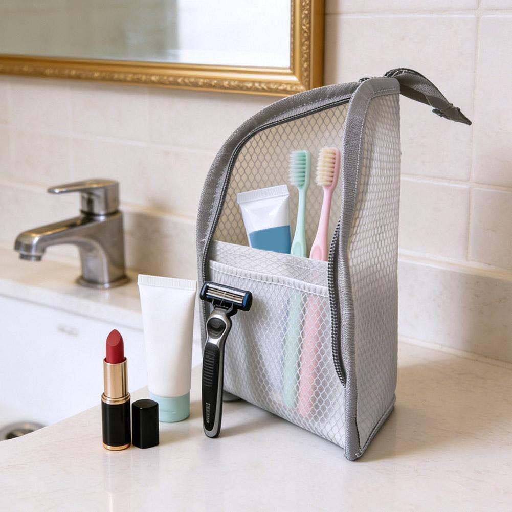 Mesh Travel Toiletry Bag Porta - Beauty Makeup Bag ulasan dan harga
